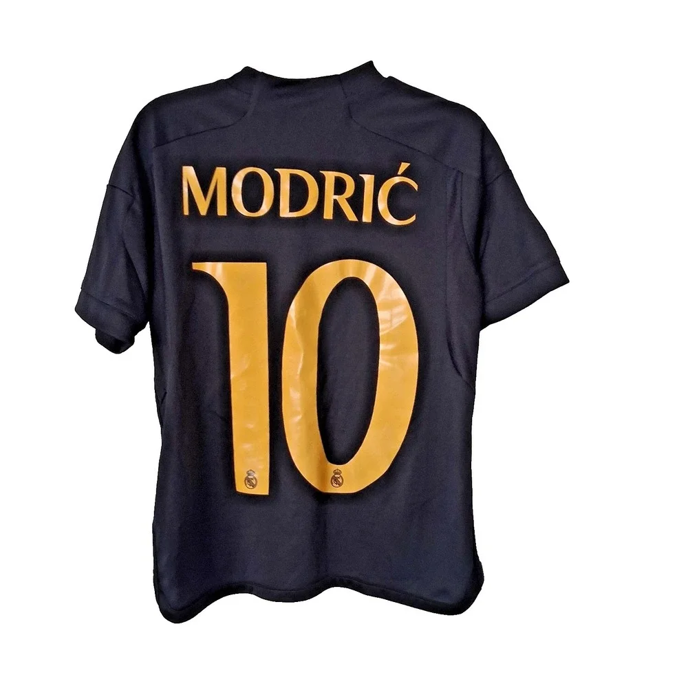 Adidas Real Madrid Fly Emirates Youth Jersey Modric #10 Black Size 11 - 12Y